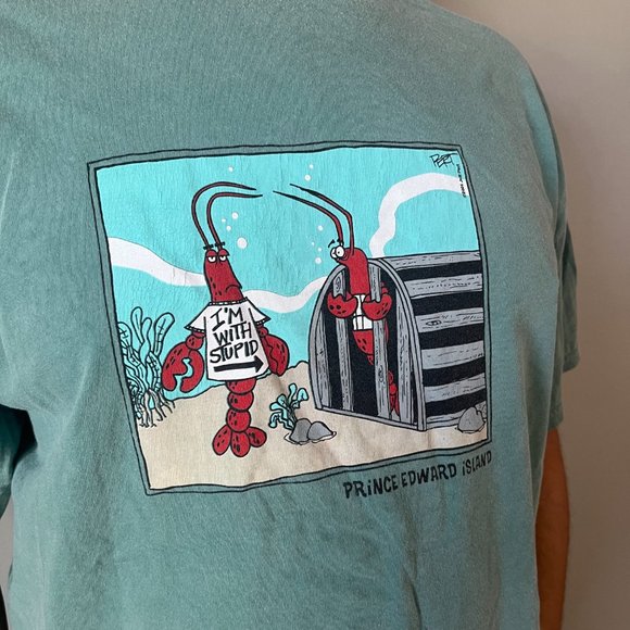 Lobster PEI stupid novelty lobster tee shirt Pert designs - Picture 11 of 11